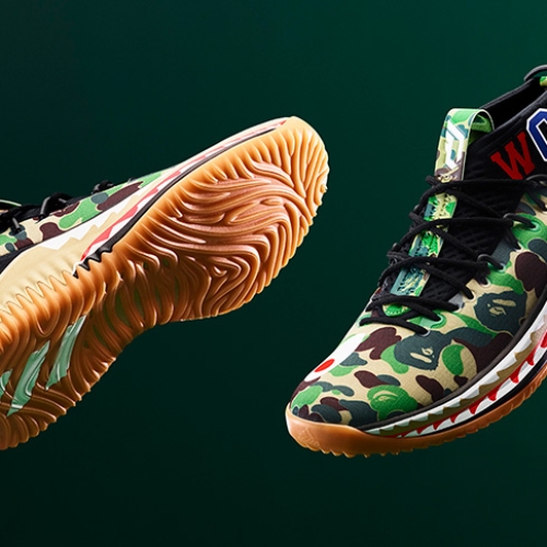 アディダス バスケットボールとA BATHING APE®のコラボレーション、adidas Basketball by BAPE® DAME 4が登場