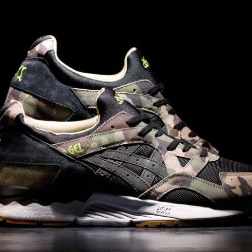 アシックスタイガーは、atmos提案の GEL-LYTE V “WOODLAND CAMO”を発売