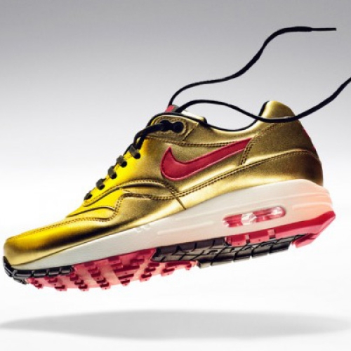Nike Air Max 1 Gold Metallic/Infrared Spring 2013