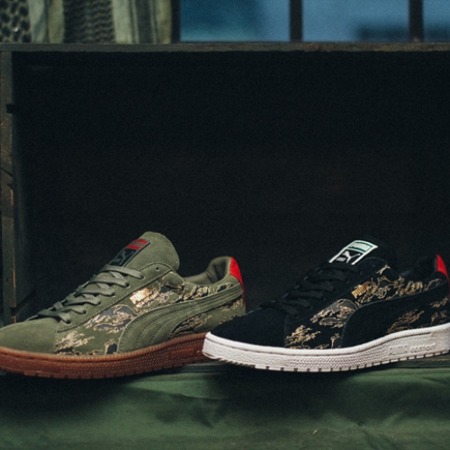 プーマから、mita sneakersとSBTGがタッグを組み完成したコラボモデルCLYDE CONTACT “First Contact”が登場