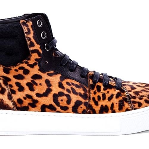 Yves Saint Laurent Leopard Malibu High Top Sneakers