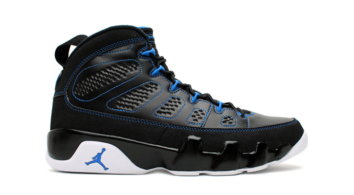 blue black and white jordan 9
